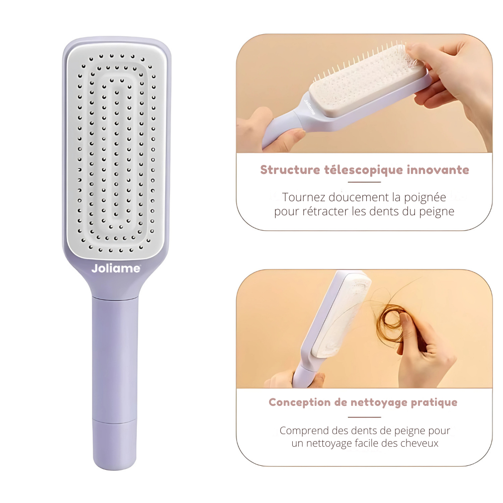 Brosse à cheveux auto-nettoyant™