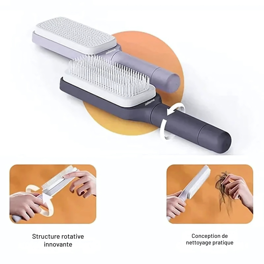 Brosse à cheveux auto-nettoyant™