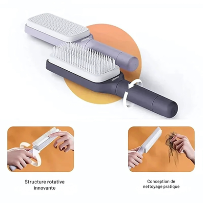 Brosse à cheveux auto-nettoyant™