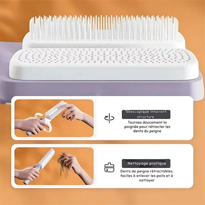 Brosse à cheveux auto-nettoyant™